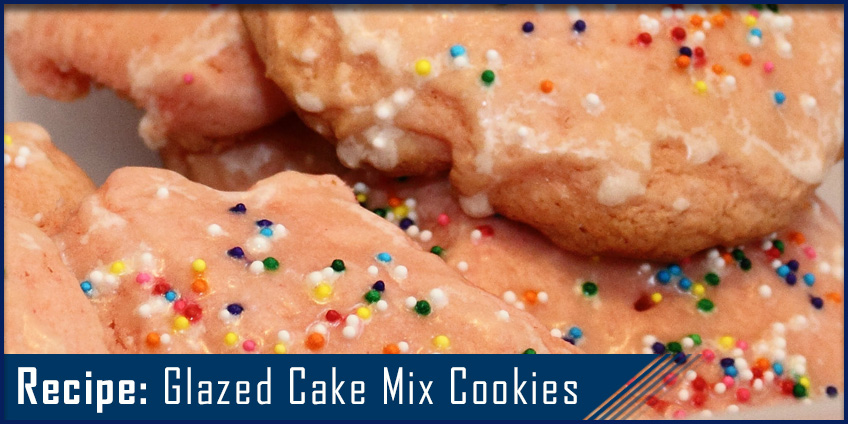 Picture of glazed cake mix cookies